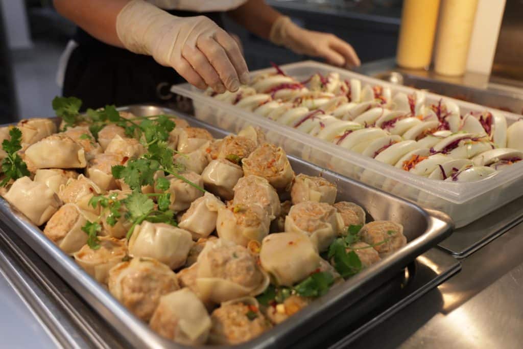 Fresh food being served to Woodford students