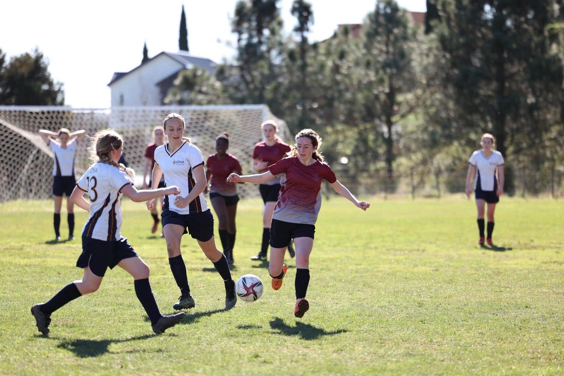 Soccer match at the Winter Quad Tournament