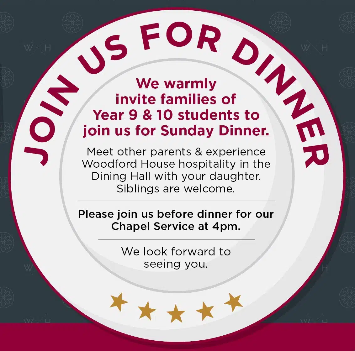 Year 9&10 Sunday Dinner - Copy